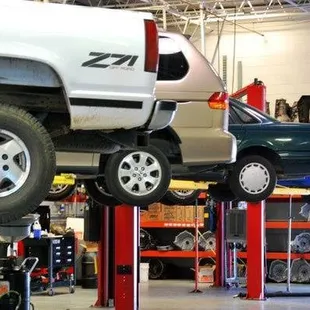 With 14 lifts, we service your vehicle with care and efficiency.