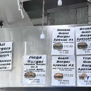 The updated menu: February 2023 prices went up!