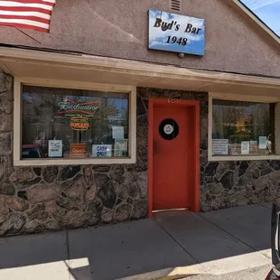 the front of the building