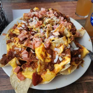 Crazy fun nachos! And massive!