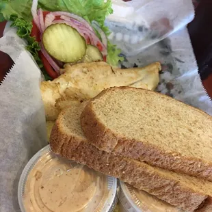 Grilled fish sandwich