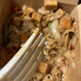 More chicken carcass in my fork.