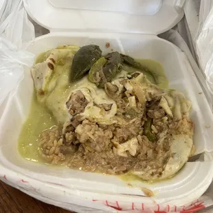 Gross shrimp burrito with only 2 pieces of tiny shrimp.