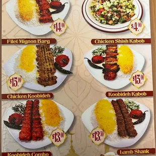 a menu for a restaurant