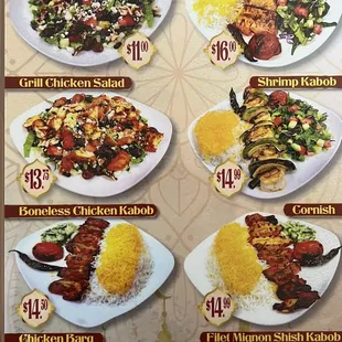 a variety of dishes