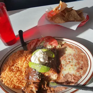 Mole Chicken Enchiladas