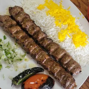 Koobideh kabob plate