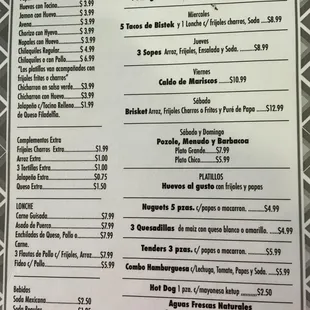 Our Bilingual staff is excited to assist all our customers with our  "Real Mexican Food" Spanish menu.