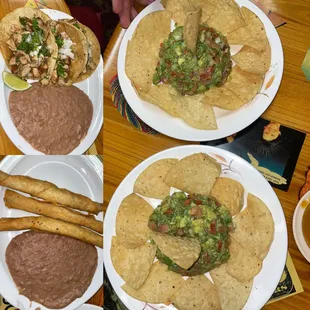 a variety of mexican food