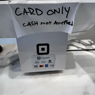 No cash, but many other payments accepted