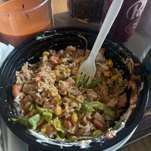 a bowl of rice and vegetables