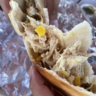 Dry chicken and veggie empanada $6