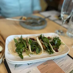 Pork belly tacos