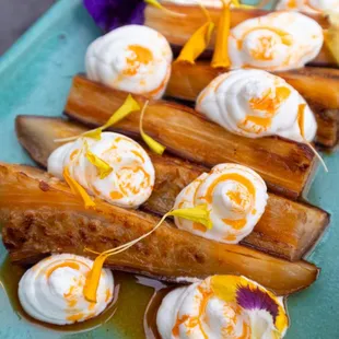 sauteed eggplant with goat cheese