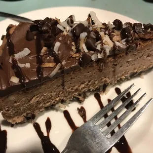 Another shot of the German Chocolate Cheesecake