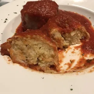 The inside of the Beer Battered Lasagne