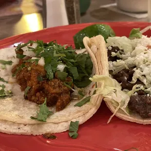 Al Pastor and Steak Tacos