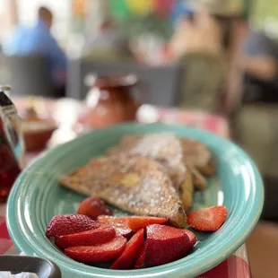 French toast, covered with cinnamon-sugar, like churros!