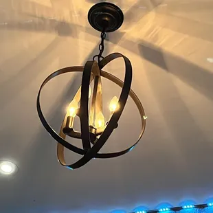 a chandelier with lights