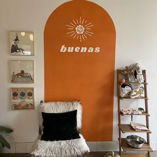 Photo wall inside the cafe