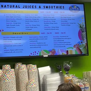 Smoothies and juices