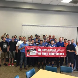 Bueno Beverage encourages driver to "Give a Damn" by choosing to not drink and drive.