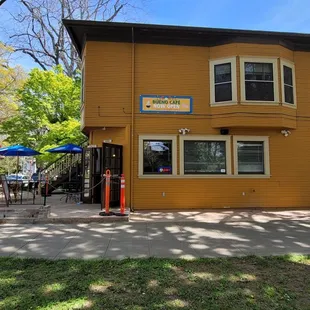 the outside of the building