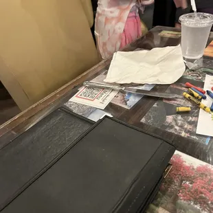 Our 9 year old getting up from the table after the incident :(