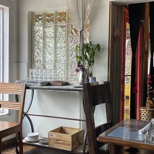 a view of the dining room