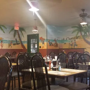 Dining area out front