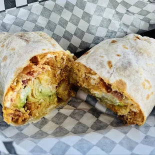 Loaded burrito (bacon and chorizo)