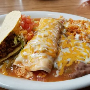 Taco  burrito combo lunch