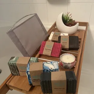 The soaps were six for $30 at the time of this post.