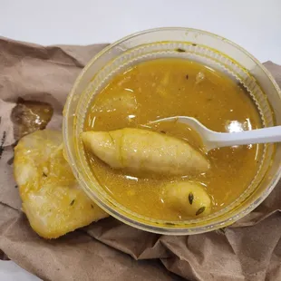 Yams and dumplings that I specified NOT to put in my soup!!!!