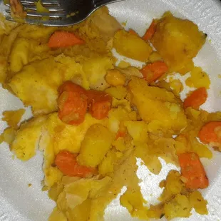 A BAG OF POTATOES WRAPPED UP IN ROTI BREAD