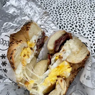 a half eaten sandwich