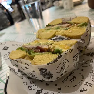 a sandwich on a plate