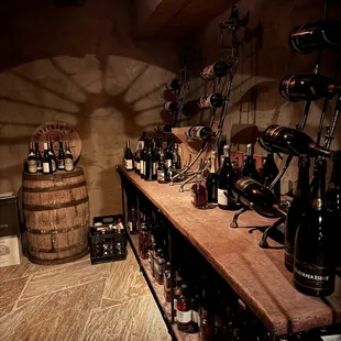 The beautiful cellars near the bar