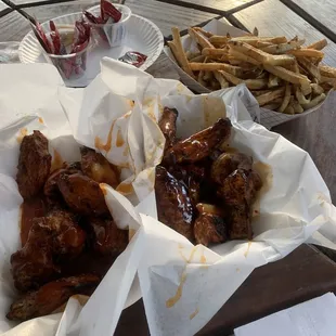 20 wings and fresh cut fries.