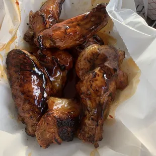 Mango habanero wings