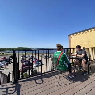 Exterior view of the lake from rooftop patio