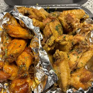 Sweet and tangy and lemon pepper wings
