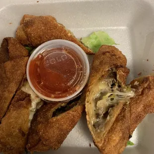 Philly Cheesesteak Egg Rolls