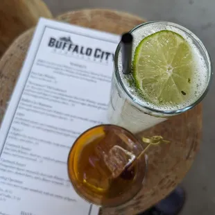 Mojito and an old fashion