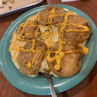 Fried Green Tomatoes. Great flavor but the slices of tomato were a little thin