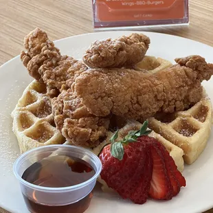 Chicken and waffles