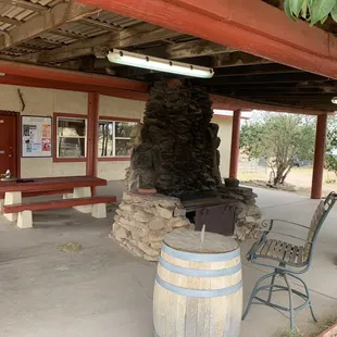 Patio in front of main office