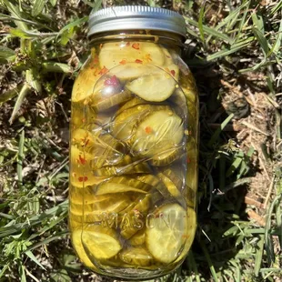 Homemade pickles.