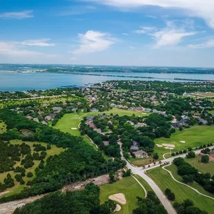 Drone view of the course and the lake in Rockwall