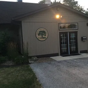 Not the main entry, too many people there so took a door that nobody was use !  Lol